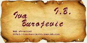 Iva Burojević vizit kartica